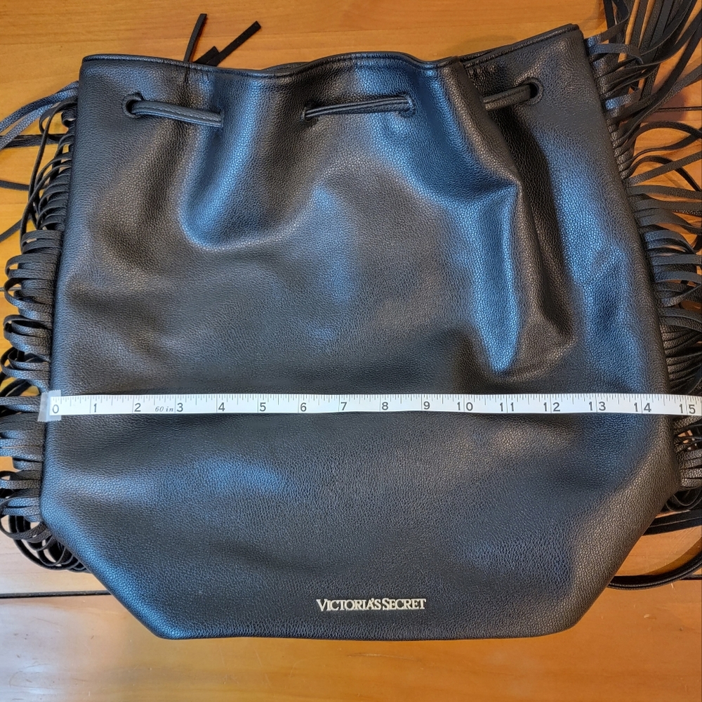 Victoria's Secret Black Backpack with Fringe - Picture 8 of 10